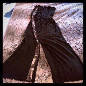 Vintage Havana Women’s Strapless Wide Leg Romper